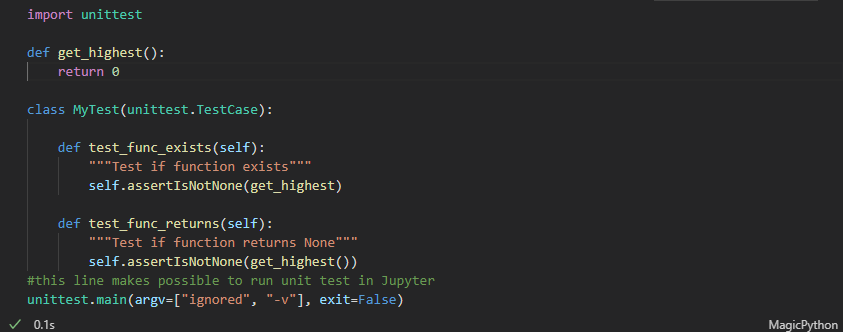 Updated function returning a simple value
